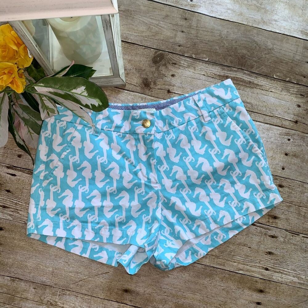 The Pants Store Brand Chino Seahorse Shorts- New Womens Small Aqua Blue